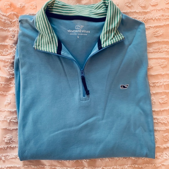 Vineyard Vines Coastline Blue Quarter-Zip - Picture 4 of 4